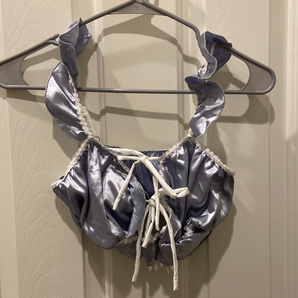 Zaful NWT Purple Satin sleep set with adjustable straps, Small